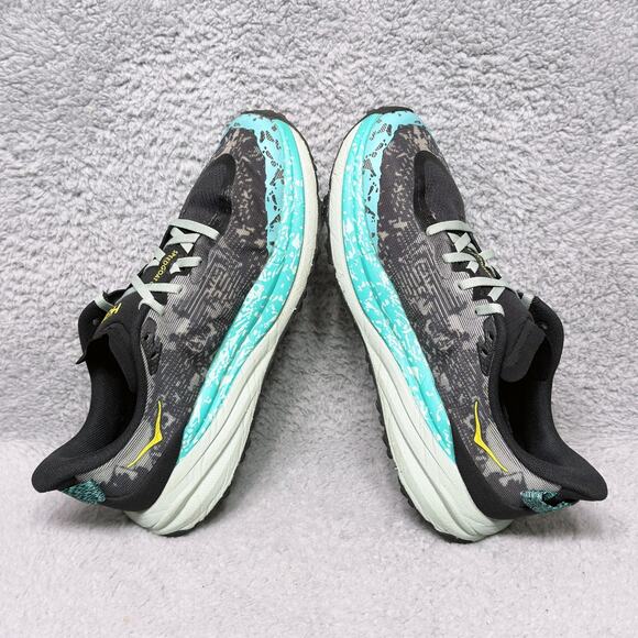 Hoka One One Speedgoat 6 Womens Size 9.5 Running Shoes Black Aloe Vera - Picture 6 of 9